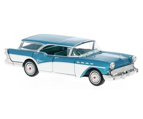 1957 Buick Century Caballero in Metallic Dark Turquoise and White - BREKINA