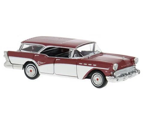 1957 Buick Centry Caballero in Metallic Dark Red and White - BREKINA