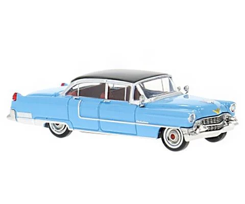 1955 Cadillac Fleetwood in Light Blue and Black - BREKINA