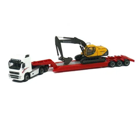 Volvo FH12 with Lowboy and Volvo EC210 Tracked Excavator - CARARAMA