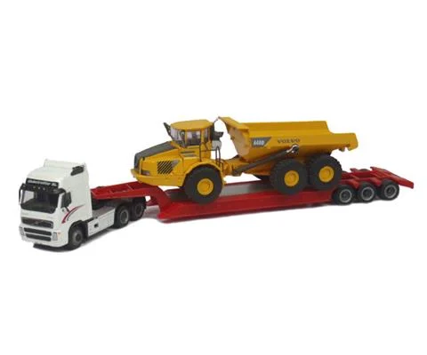 Volvo FH12 with Lowboy and Volvo A40D Articulated Hauler - CARARAMA