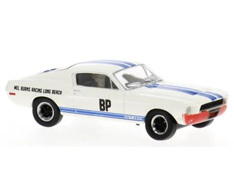 Mel Burns Racing Long Beach BP - 1968 Ford Mustang GT 350 Fastback in White with Blue Racing Stripes