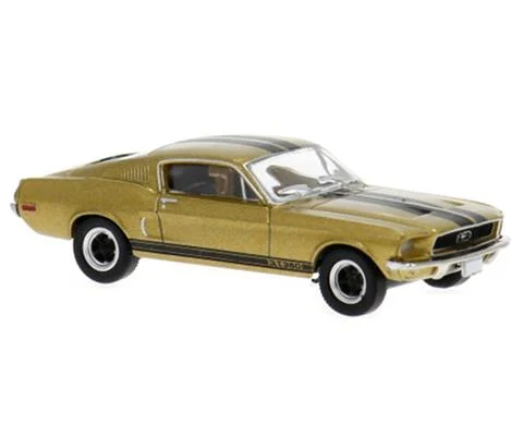 1968 Ford Mustang GT 350 Fastback in Gold with Black Stripes - BREKINA