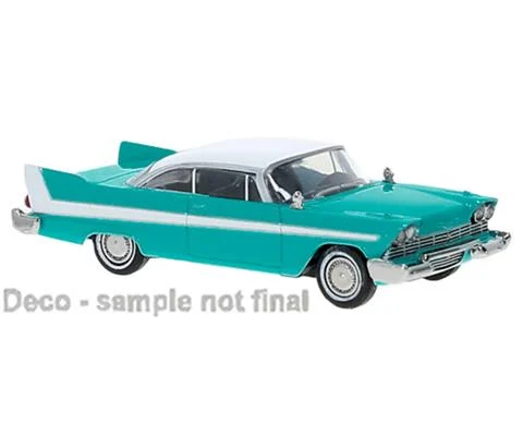 1958 Plymouth Fury in Blue and White - BREKINA