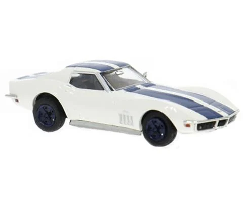 1967 Chevrolet Corvette C3 in White with Blue Stripes - BREKINA