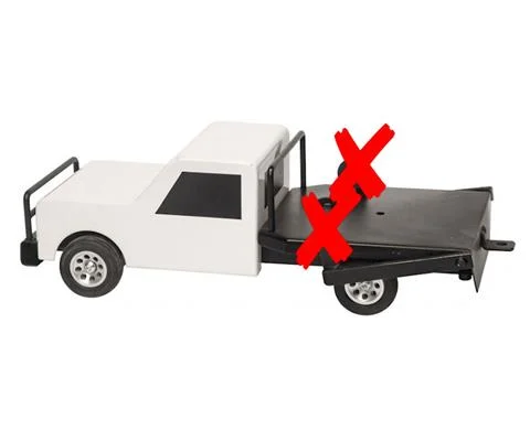 Flatbed Hay Truck in White - Hay Bales not Included