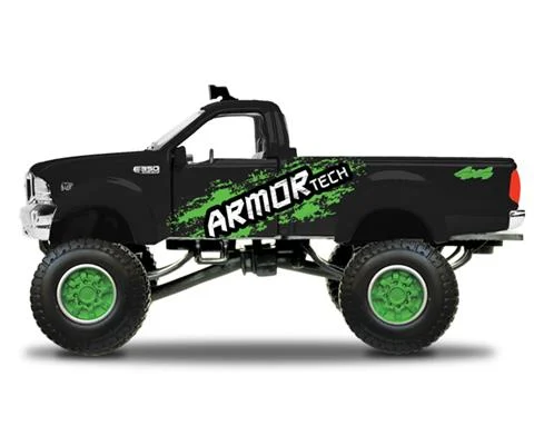Armor Tech - 1999 Ford F-650 Super Duty Pickup Truck in Black and Green - 4X4 Rebel Series