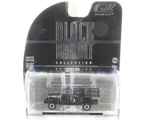 1946 Dodge Power Wagon Fire Truck in Black Chrome - GREENLIGHT