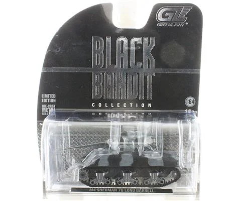 M4 Sherman 76 Long Barrel in Raw Body Silver and Black - GREENLIGHT