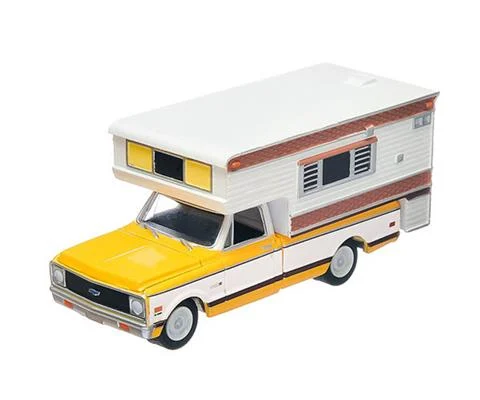 1972 Chevrolet C20 Cheyenne Pickup Truck with Large Camper - GREENLIGHT