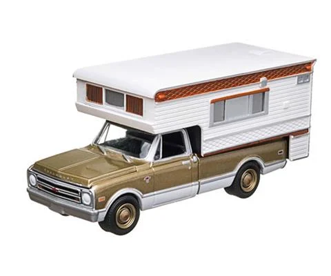1968 Chevrolet C10 Cheyenne Pickup Truck with Large Camper - GREENLIGHT