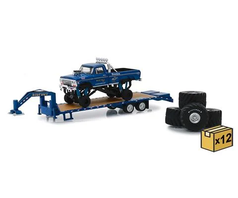 Bigfoot #1 The Original Monster Truck - 1974 Ford F-250 on Gooseneck Trailer with Regular and Replacement 66 Tires