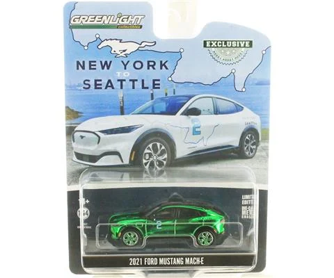 2021 Mustang Mach-E in Chrome Green - New York to Seattle Transcontinental Tour Ocean to Ocean Reimagined