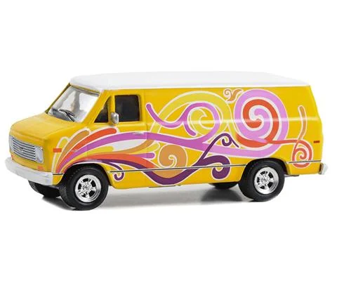 Vannin - 1976 Chevrolet G20 Custom Van in Yellow with Swirls