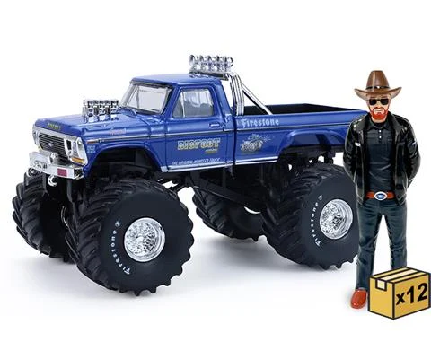 Bigfoot #1 - 1979 Ford F-250 Monster Truck with Scale Bob Chandler Standing Figure - 12 Pieces in a