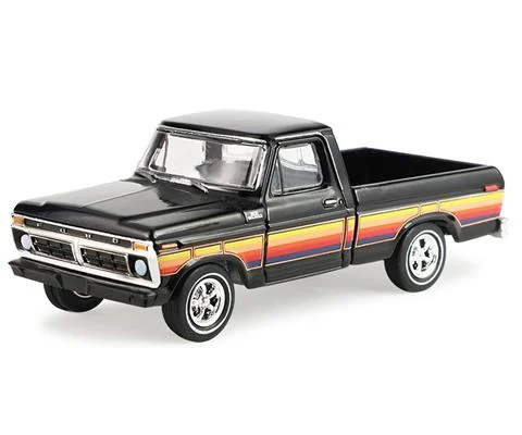 1977 Ford F-100 Pickup Truck in Raven Black - Free Wheeling Stripes Edition