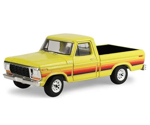 1978 Ford F-150 Short Bed Pickup Truck in Yellow - Free Wheeling Stripes Edition