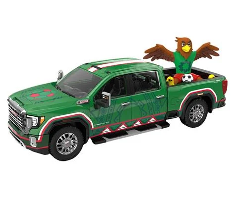 2022 GMC Sierra 3500 HD - Mexico Tribute with Eagle Figurine - International Soccer Celebration