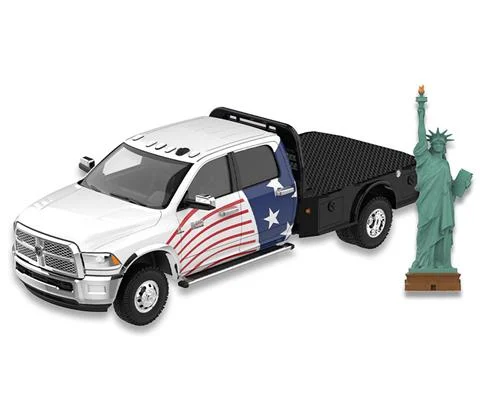 2018 Ram 3500 Dually Flatbed with Statue of Liberty Figurine - America 250 Edition