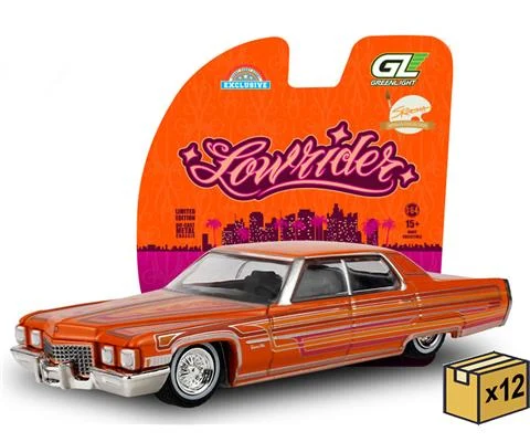 1972 Cadillac Coupe deVille in Mandarin Orange Lowriders - Sergio Rocha Collaboration