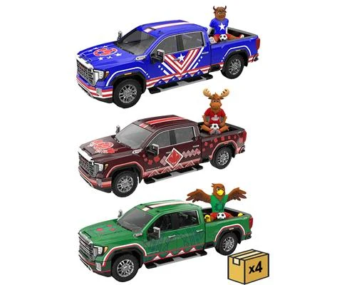 International Soccer Celebration - 2022 GMC Sierra 3500 HD with Figurine Assortment - International Soccer Celebration