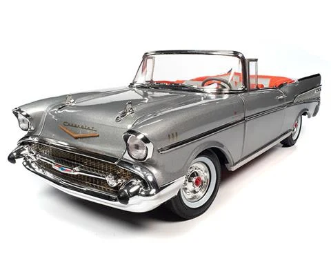 1957 Chevrolet Bel Air Convertible in Inca Silver - AUTO WORLD