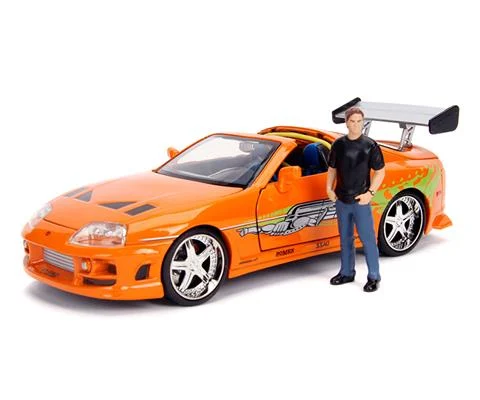 Brians Toyota Supra with Diecast Brian Figure - Fast and Furious