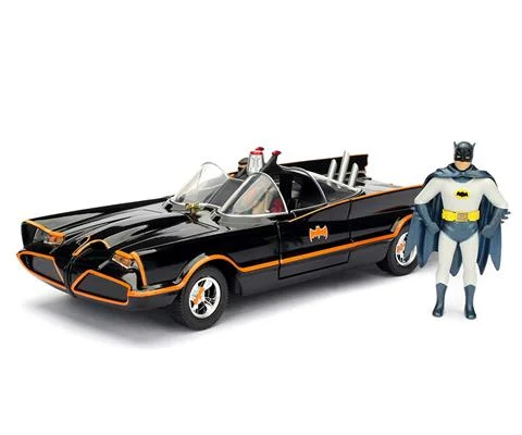 1966 Classic TV Series Batmobile with Batman and Robin Figures - JADA TOYS