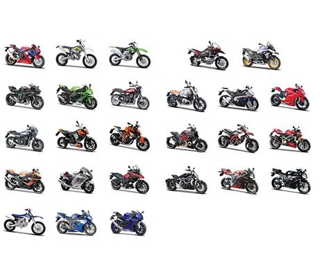 Modern Motorcycles - 6 Pieces in a Factory-Sealed CASE