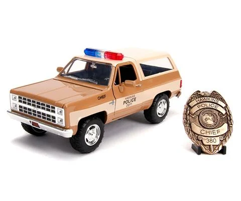 Hawkins Police Dept - Hoppers Chevy Blazer with Police Badge - Stranger Things Netflix Series 2016-Current