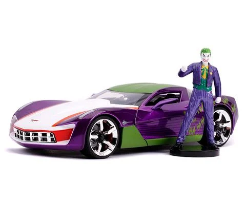 2009 Corvette Stingray Concept with Joker Figure - JADA TOYS