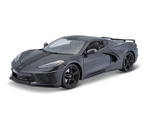 2020 Chevrolet Corvette Stingray Coupe in Metallic Gray with Stripe - MAISTO
