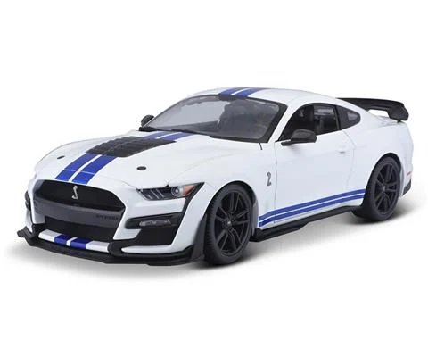 2020 Ford Mustang Shelby GT500 in White with Blue Stripes - MAISTO
