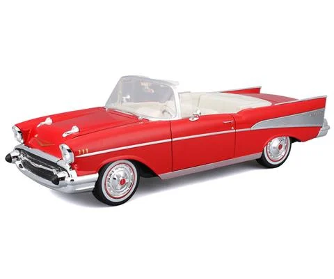 1957 Chevrolet Bel Air Convertible in Red - MAISTO