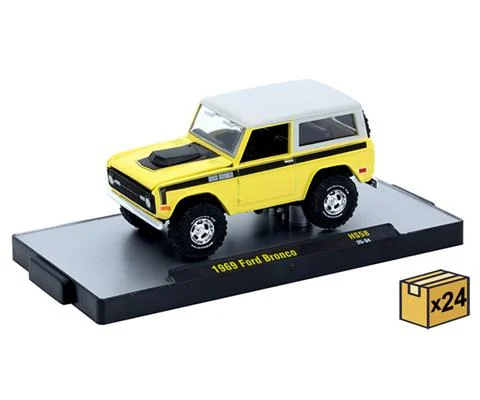 1969 Ford Boss Bronco in Yellow and White - 24-Piece Non-Returnable Master Case