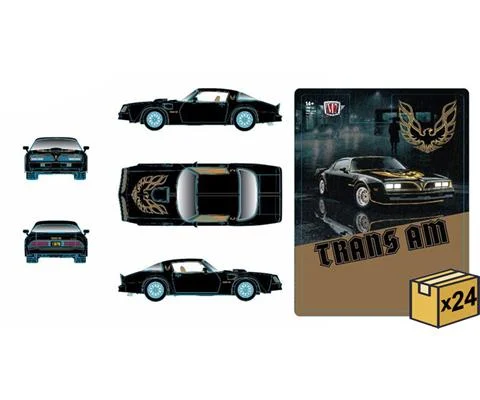 1978 Pontiac Trans Am Hardtop in Gloss Starlight Black with Golden Firebird Graphics - 24-Piece Non-Returnable Master Case