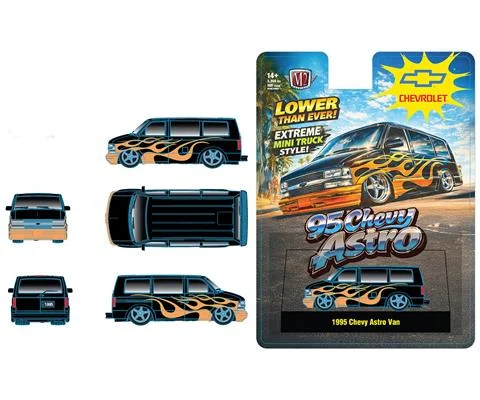 1995 Chevrolet Astro Van in Black with Flame Graphics - M2MACHINES