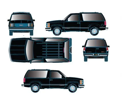1996 GMC Yukon SLE in Black - M2MACHINES