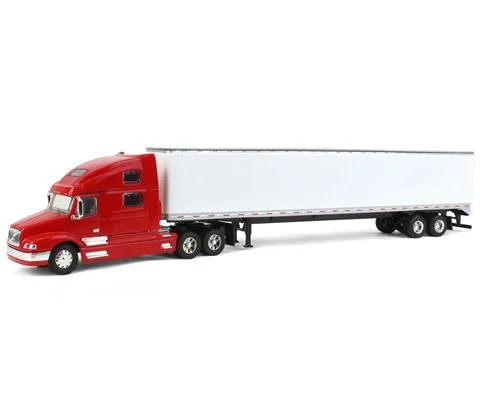 Volvo 770 in Red with Sleeper Cab and 53 Trailer in Blank White with Double Rear Doors - SPECCAST