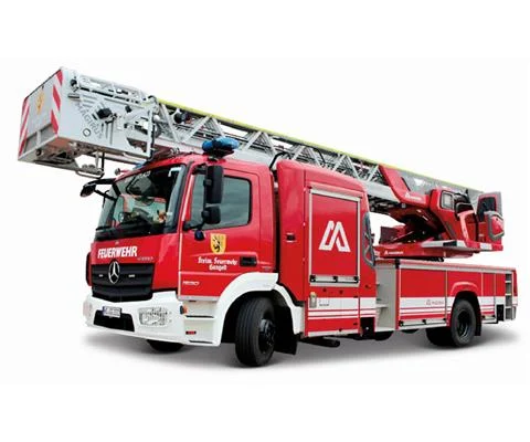 Fire Department - Mercedes Magirus DLK 23/12 Fire Truck in Red and White