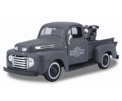 Harley-Davidson - 1948 Ford F-1 Pickup Truck hauling a 1942 Harley-Davidson WLA Flathead
