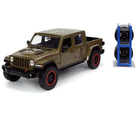 2020 Jeep Gladiator in Dark Olive Green with Extra Wheels - Just Trucks