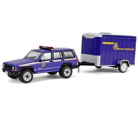 New York State Police - 2001 Jeep Cherokee with Small Cargo Trailer
