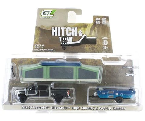 2024 Chevrolet Silverado High Country in Silver Chrome and Pop-Up Camper