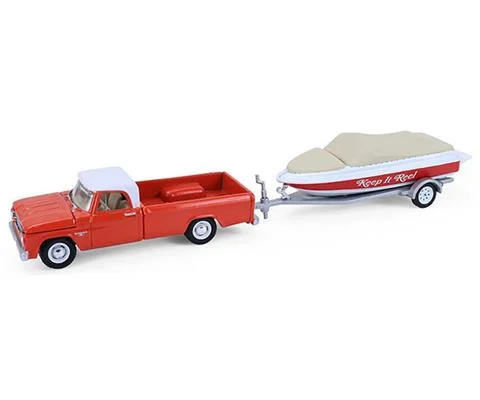 1967 Dodge D-100 with Boat and Trailer