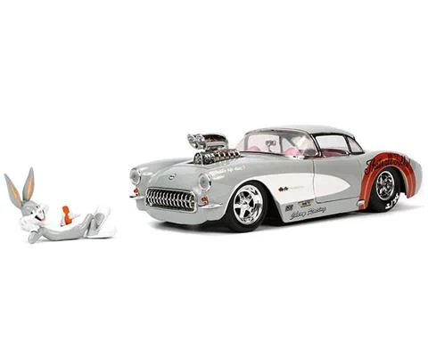 1956 Chevrolet Corvette with Bugs Bunny Figure - JADA TOYS
