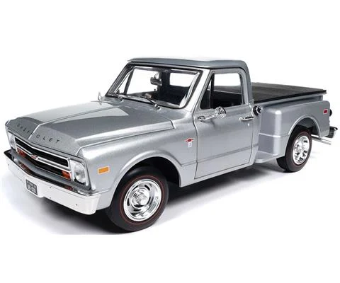 1968 Chevrolet C10 Pickup Truck Stepside in Silver Custom - AUTO WORLD