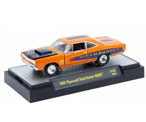 1969 Plymouth Road Runner HEMI in Orange with Road Runner Graphics - M2MACHINES