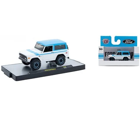1976 Ford Bronco in White and Blue - M2MACHINES