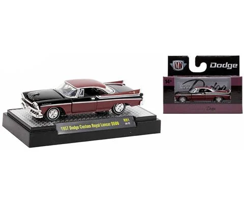 1957 Dodge Custom Royal Lancer D 500 in Burgundy and Black - M2MACHINES